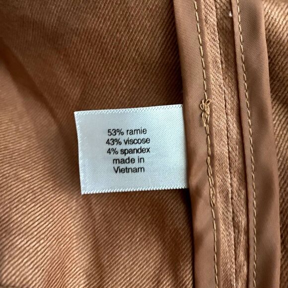 Lane Bryant Ramie‎ Blend Blazer Orange Lightweight Button Front Plus Size 14 - Picture 6 of 6